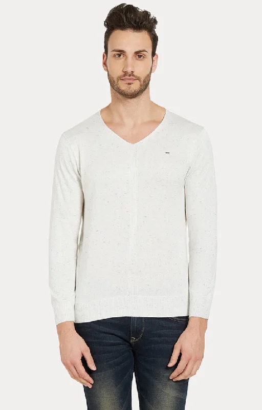 Weekend Savings Bonanza Spykar White Cotton Slim Fit T-Shirt For Men