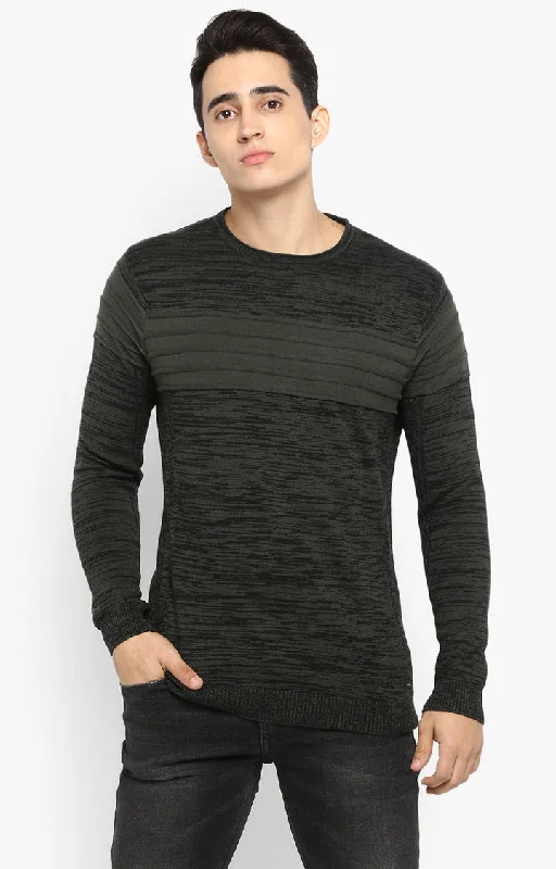 Best Seller Spykar Men Green Cotton Slim Fit Round Neck T-Shirt