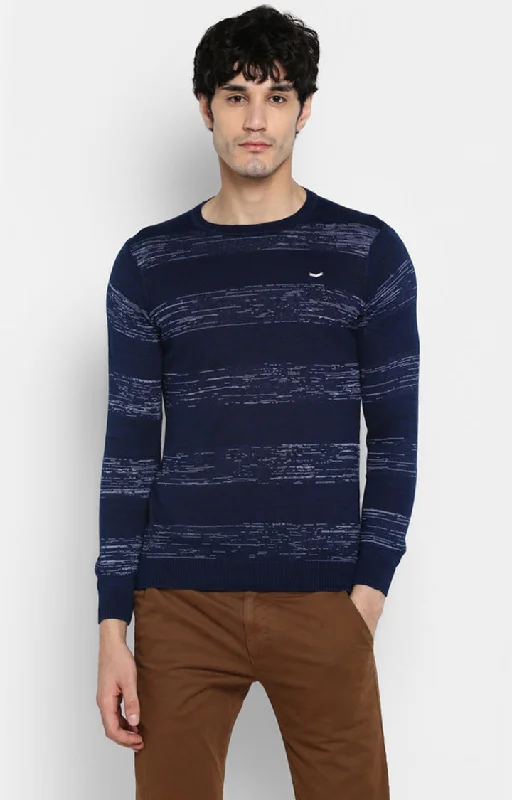 Value Pack Spykar Men Blue Cotton Slim Fit Round Neck T-Shirt