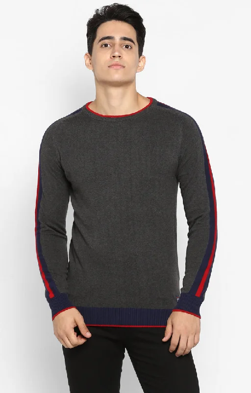 The Best Deal Spykar Men Grey Cotton Slim Fit Round Neck T-Shirt