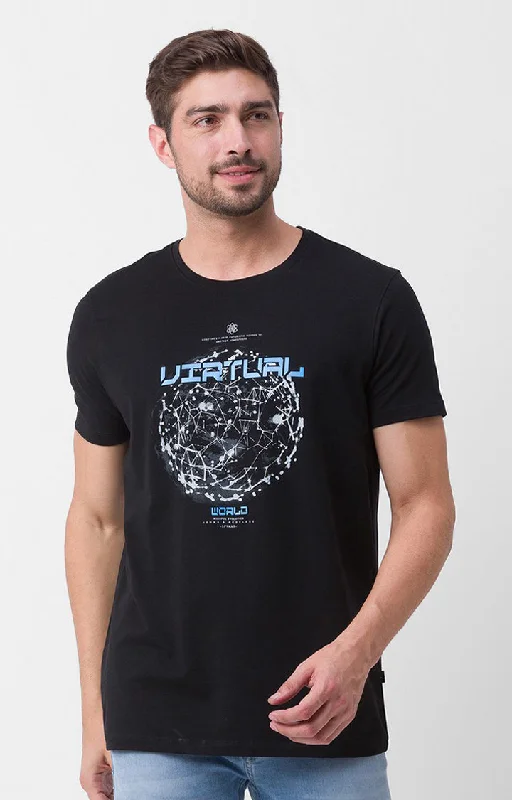 Weekend Specials to Snag Spykar Black Cotton Half Sleeve Printed Casual T-Shirt For Men Weekend Specials to Snag Spykar Black Cotton Half Sleeve Printed Casual T-Shirt For Men