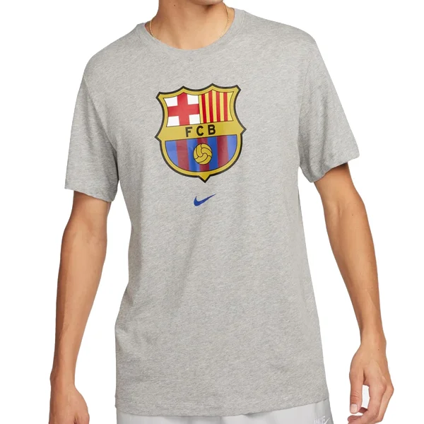 Lowest Rates Nike Barcelona Crest T-Shirt 23/24 (Dark Grey Heather)
