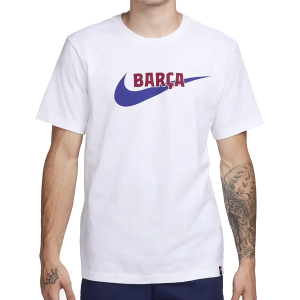 Limited Offer Nike Barcelona Swoosh T-Shirt 23/24 (White)