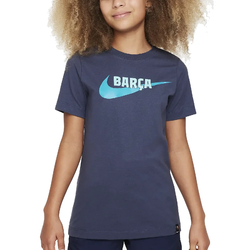 Weekend Specials to Relish Nike Youth Barcelona Swoosh T-Shirt 23/24 (Thunder Blue)
