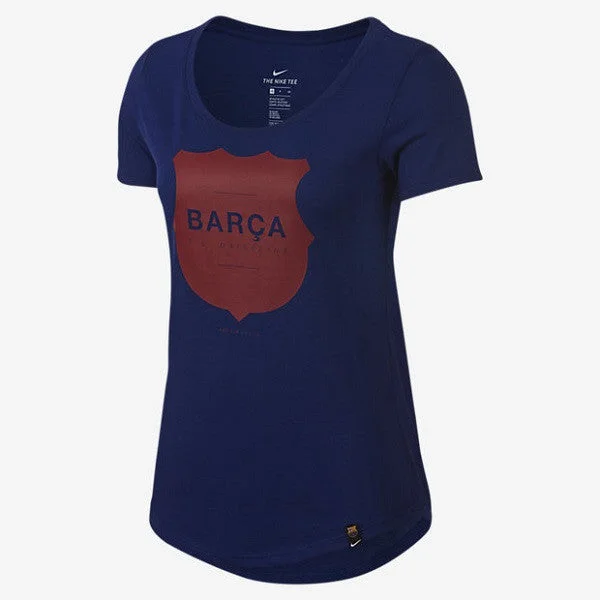 Weekend Specials to Relish Nike Barcelona Women's Squad T-Shirt (Navy/Maroon)