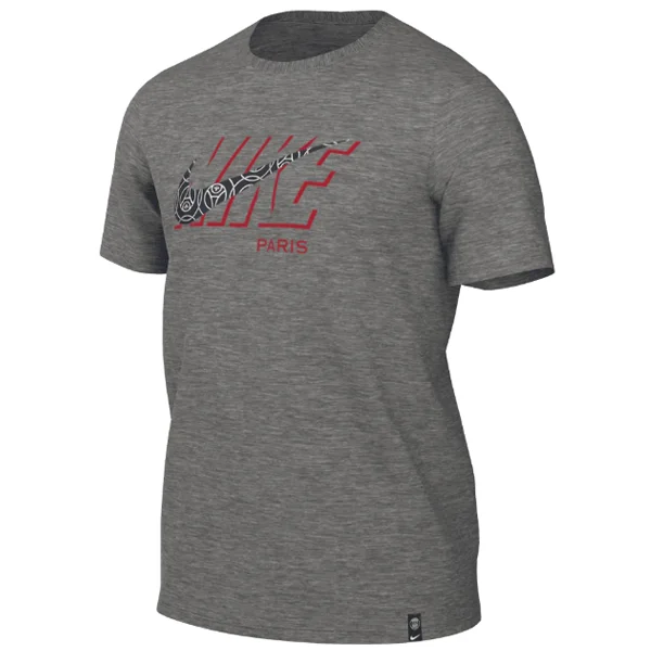 While Supplies Last Nike Paris Saint-Germain Swoosh T-Shirt (Dark Heather)