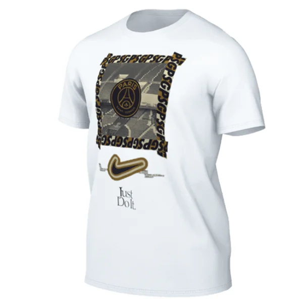 Stock Up Nike Paris Saint-Germain New DNA T-Shirt (White/Metallic Gold)