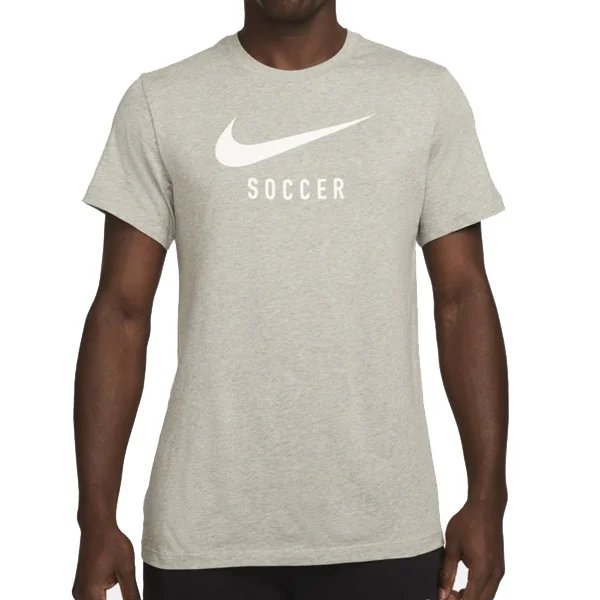Year-End Clearance Nike Mens Soccer Swoosh T-Shirt (Grey)