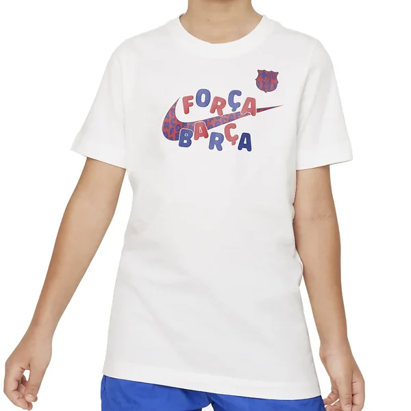 Can't Resist Nike Youth Barcelona Mascot T-Shirt 23/24 (White)