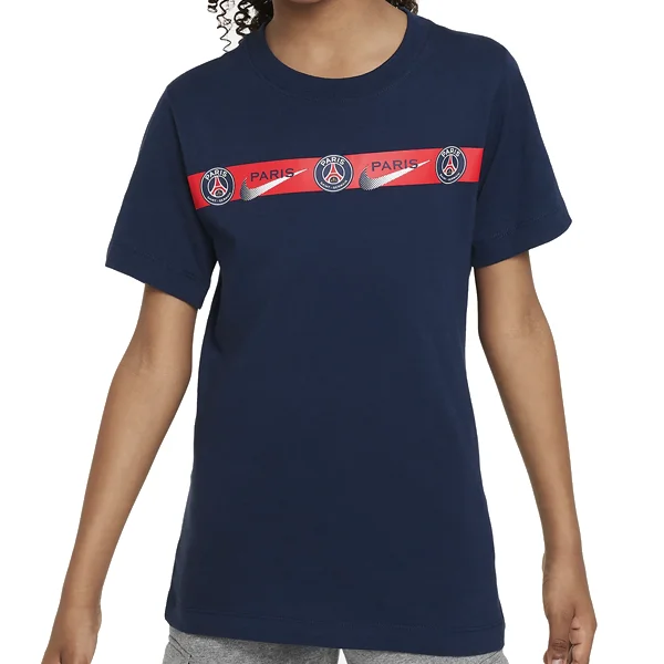 Weekend Bargains to Indulge In Nike Youth Paris Saint-Germain Logos T-Shirt (Midnight Navy)