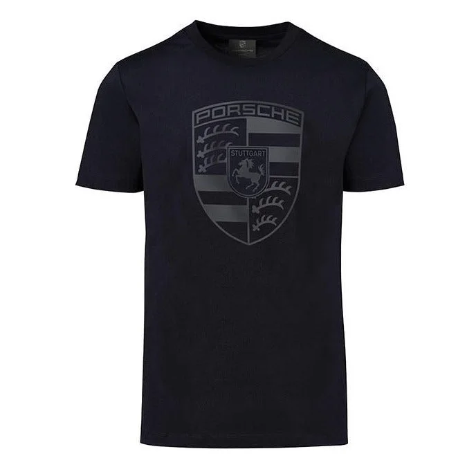 Instant Savings Porsche Men's T-Shirt W/ Porsche Crest - Black