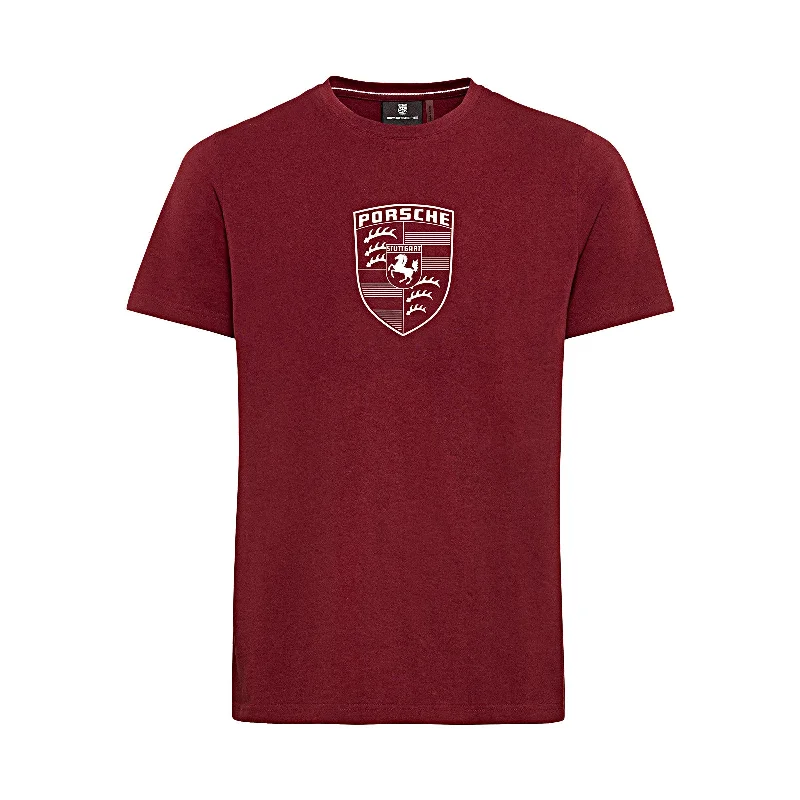 Shop Now Porsche Crest Men's T-shirt (Red) - Essential