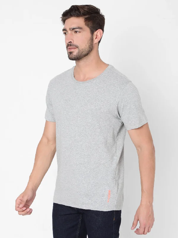 Epic Value Spykar Men Red Cotton Slim Fit Round Neck T-Shirt