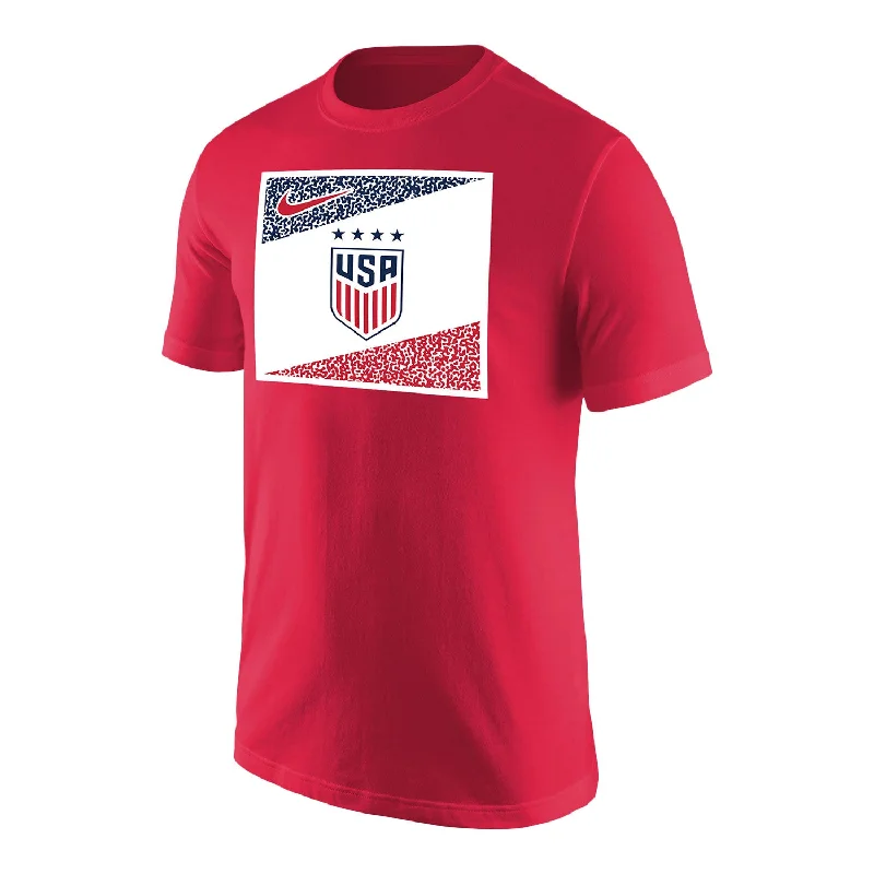 Stock Up Men's Nike USWNT Split Box Red Tee