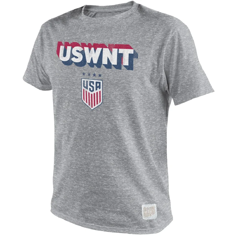 Weekend Offers That Dazzle Men's Retro Brands USWNT Shadow Grey Tri-Blend Tee