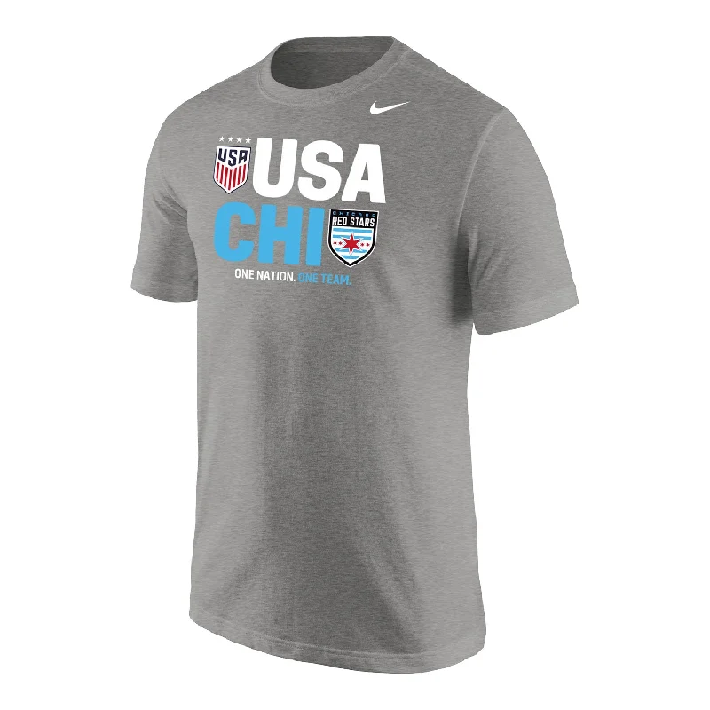 Weekend Deals That Amaze Unisex Nike Chicago Red Stars x USWNT Grey Tee