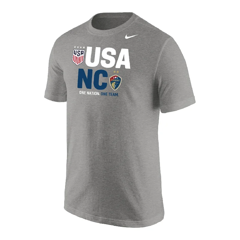 Weekend Bargains to Cherish Unisex Nike NC Courage x USWNT Grey Tee