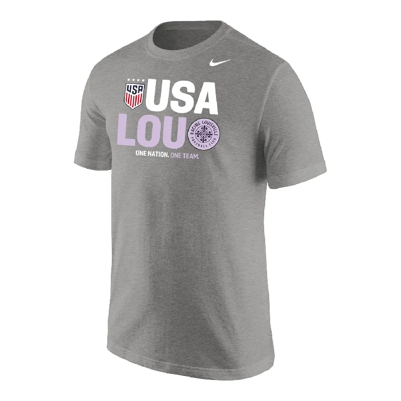 Weekend Discounts to Enjoy Unisex Nike Racing Louisville x USWNT Grey Tee