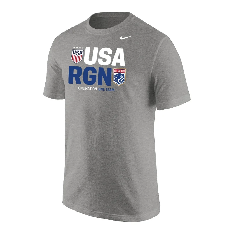 Weekend Deals to Make You Happy Unisex Nike OL Reign x USWNT Grey Tee
