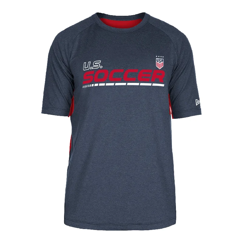 Weekend Deals You Can't Resist Men's New Era USWNT Brushed Heather Navy Tee