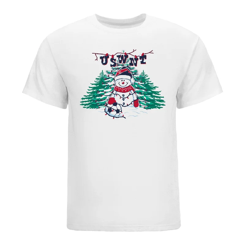 Weekend Deals That Spark Unisex USWNT Holiday Snowman White Tee