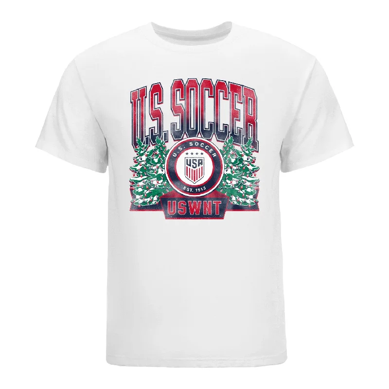 Weekend Discounts to Enjoy Unisex USWNT Holiday Crest White Tee