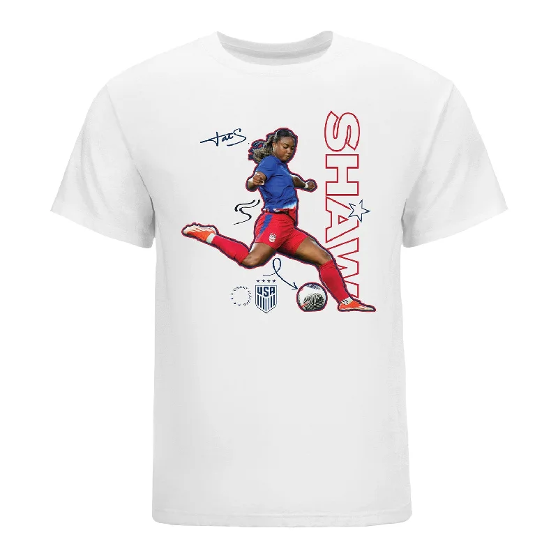 Great Bargain Unisex USWNT Jaedyn Shaw White Tee
