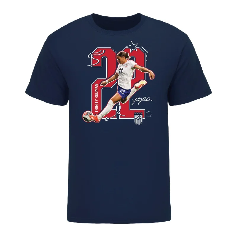 Flash Sale Unisex USWNT Trinity Rodman Navy Tee