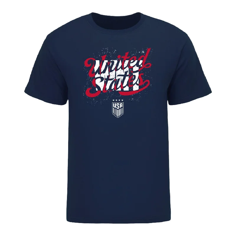 Exclusive Deal Unisex USWNT Splatter Navy Tee