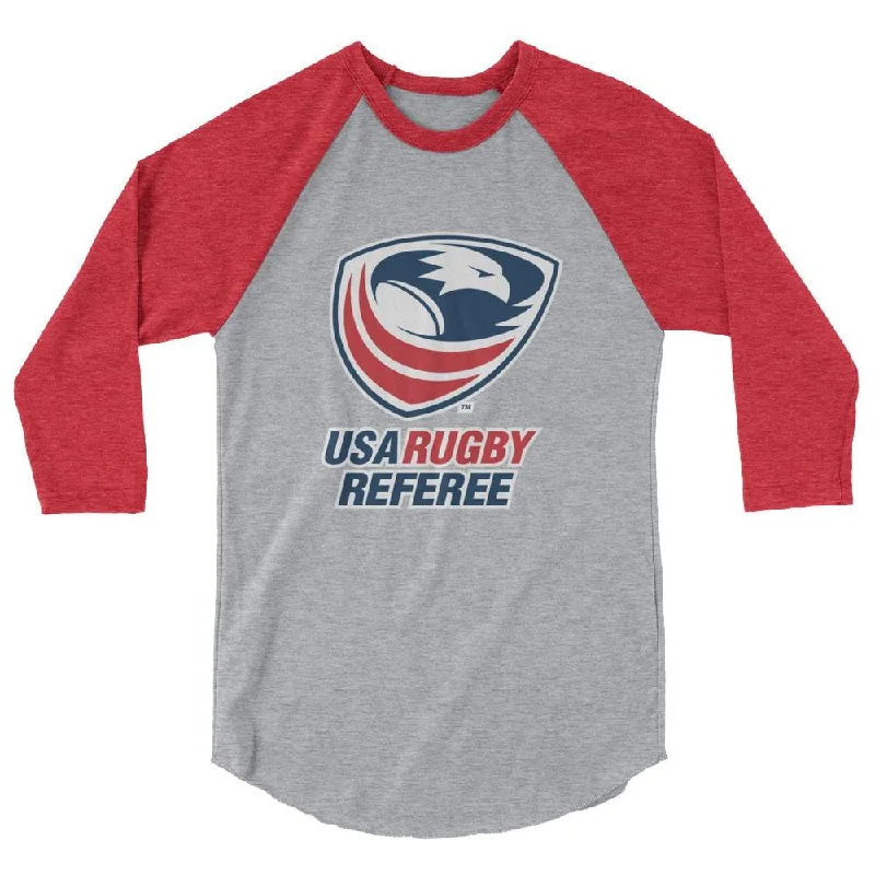 Weekend Deals That Excite USA Rugby Referees 3/4 sleeve raglan shirt