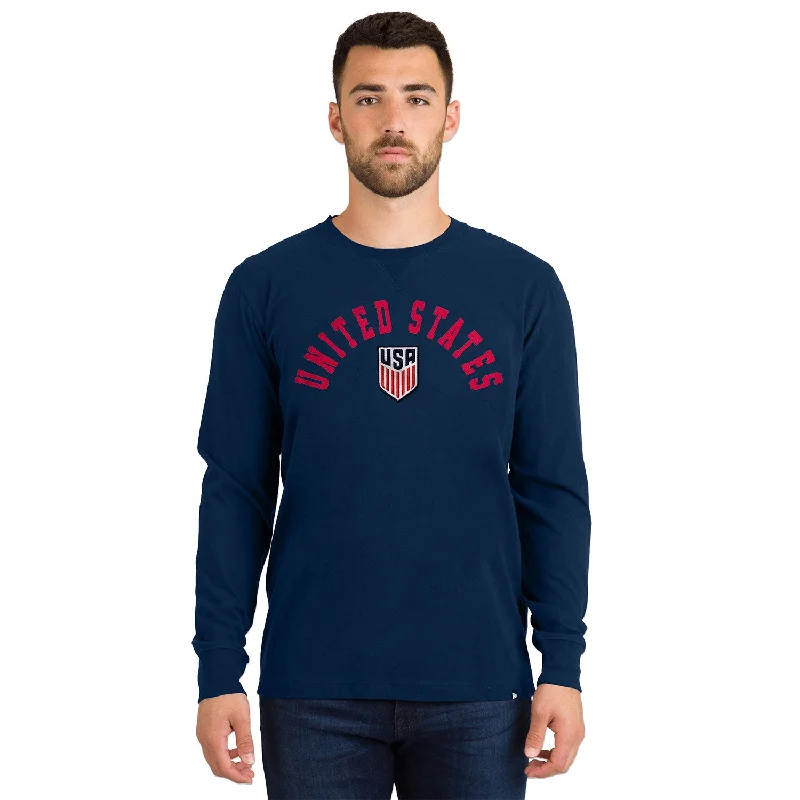 Super Savings Men's New Era USMNT Long Sleeve Navy Tee