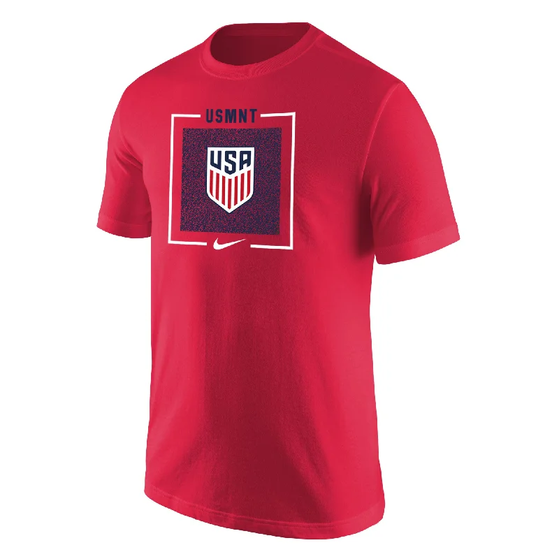 Price Drop Men's Nike USMNT Box Outline Red Tee