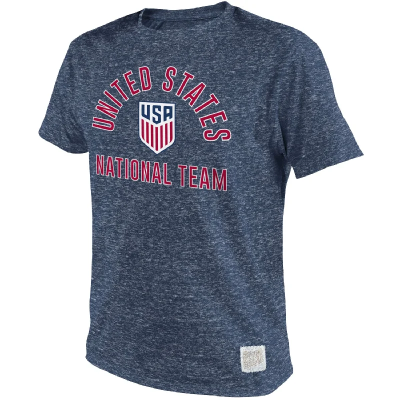 Early Bird Men's Original Retro Brand U.S. National Team Navy Tri-Blend Tee