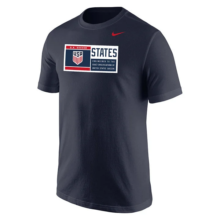 Can't Resist Men's Nike USMNT Jock Tag Navy Tee