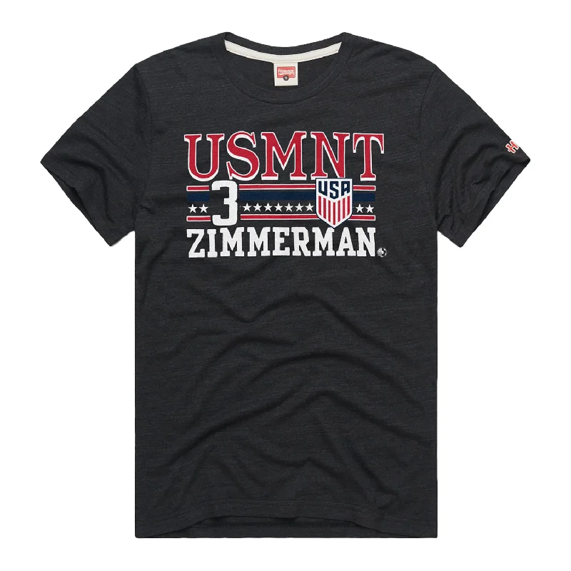 Weekend Bargains to Grab Men's Homage USMNT Zimmerman 3 Black Tee