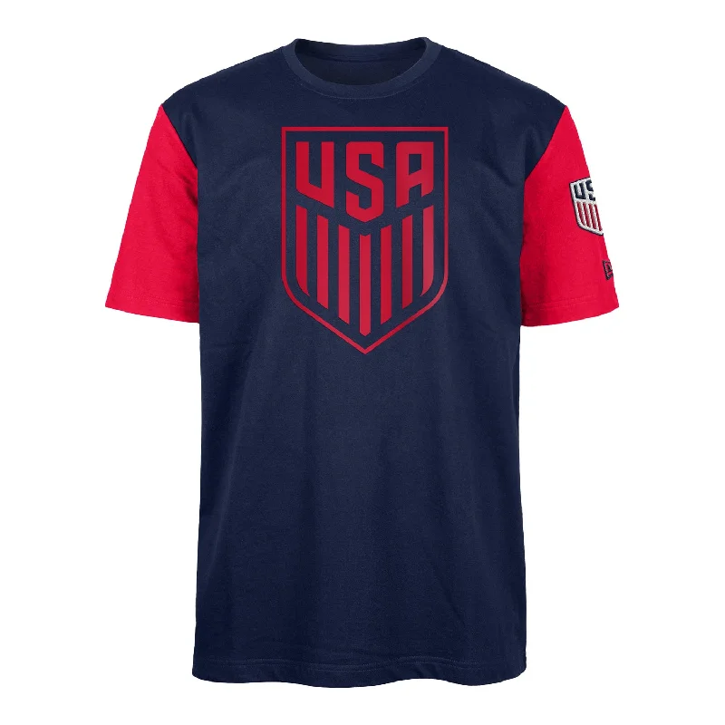 Year-End Sale Men's New Era USMNT Crest Navy Tee