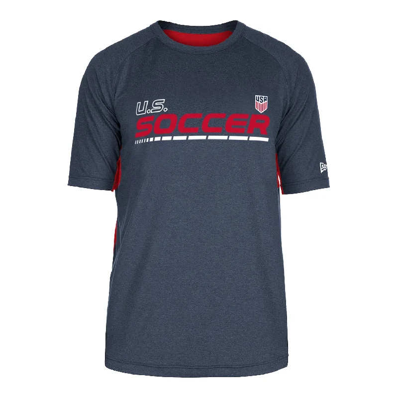 Today's Deal Men's New Era USMNT Brushed Heather Navy Tee