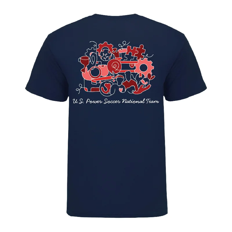 Best Seller Unisex U.S. Co-Ed Power Soccer National Team Unity Navy Tee