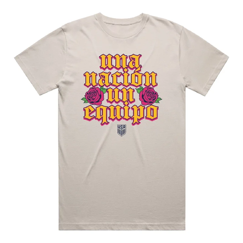 Amazing Value Unisex USA Hispanic Heritage Una Nación un Equipo Bone Tee