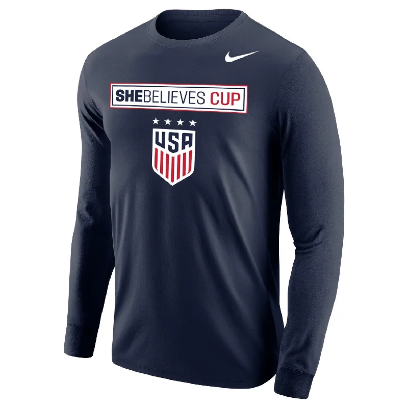 Top Pick Unisex Nike USWNT SBC Navy Long Sleeve Tee